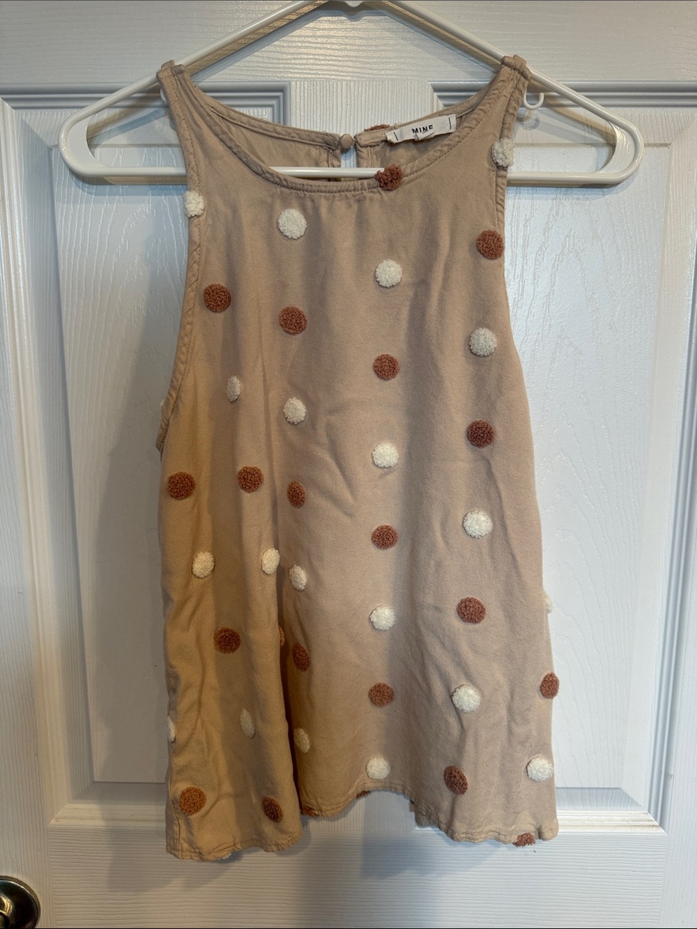 Mine Tan Pom-Pom Tank Top